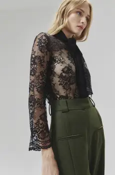 Answear Lab bluza femei, culoarea negru, neted imagine