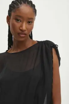 Answear Lab bluza femei, culoarea negru, neted imagine