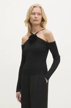 Answear Lab bluza femei, culoarea negru, neted imagine