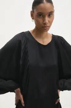 Answear Lab bluza femei, culoarea negru, neted imagine