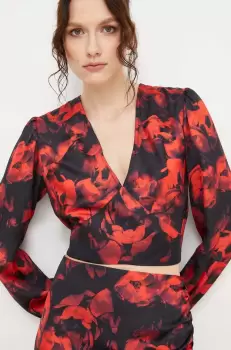 Answear Lab bluza femei, culoarea rosu, modelator imagine