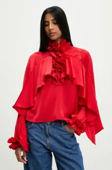 Answear Lab bluza femei, culoarea rosu, neted imagine