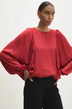 Answear Lab bluza femei, culoarea rosu, neted imagine