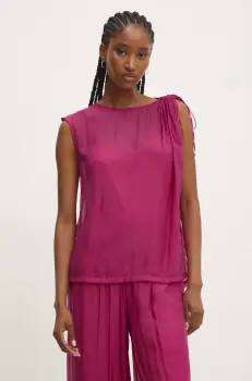 Answear Lab bluza femei, culoarea roz, neted imagine