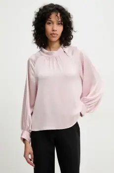 Answear Lab bluza femei, culoarea roz, neted imagine