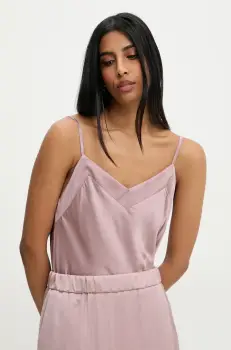 Answear Lab bluza femei, culoarea roz, neted imagine