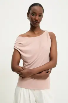 Answear Lab bluza femei, culoarea roz, neted imagine