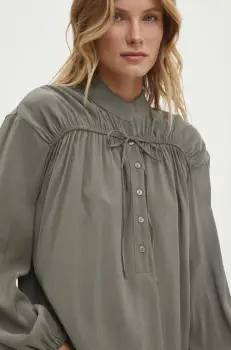 Answear Lab bluza femei, culoarea verde, neted imagine