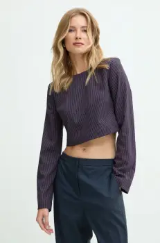 Answear Lab bluza femei, culoarea violet, modelator imagine