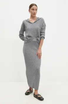 Answear Lab bluza si fusta culoarea gri imagine