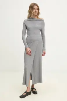 Answear Lab bluza si fusta culoarea gri imagine