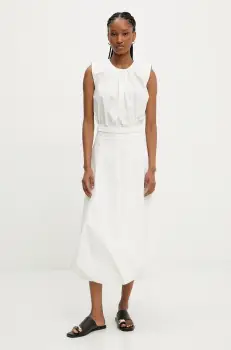 Answear Lab bluza si fusta femei, culoarea alb imagine