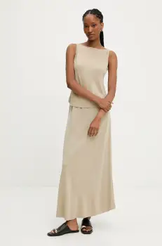 Answear Lab bluza si fusta femei, culoarea bej imagine