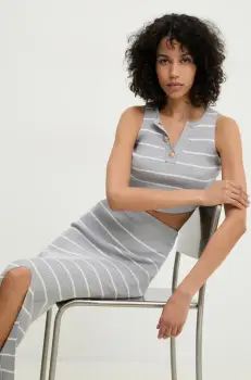 Answear Lab bluza si fusta femei, culoarea gri imagine