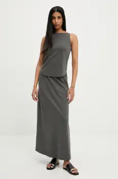 Answear Lab bluza si fusta femei, culoarea gri imagine