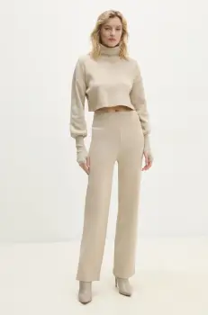 Answear Lab bluza si pantaloni culoarea gri imagine