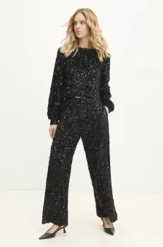 Answear Lab bluza si pantaloni culoarea negru imagine