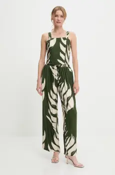 Answear Lab bluza si pantaloni culoarea verde imagine