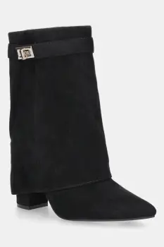 Answear.LAB botine culoarea negru, cu toc drept, izolare usoara imagine