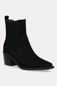 Answear.LAB botine din piele intoarsa culoarea negru, cu toc drept imagine