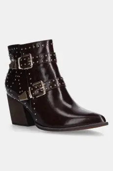Answear Lab botine femei, culoarea maro, cu toc drept imagine