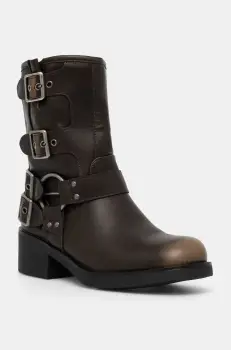 Answear Lab botine femei, culoarea maro, cu toc drept imagine