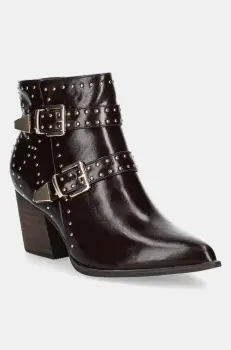 Answear Lab botine femei, culoarea maro, cu toc drept imagine