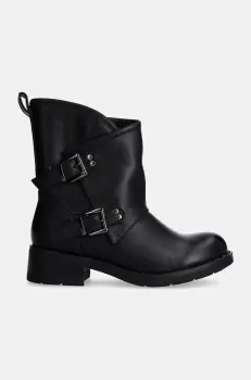 Answear Lab botine femei, culoarea negru, cu platforma, izolare usoara imagine