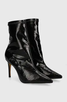 Answear Lab botine femei, culoarea negru, cu toc cui imagine