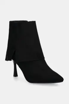Answear Lab botine femei, culoarea negru, cu toc cui, izolare usoara imagine