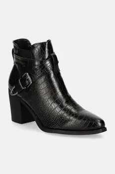Answear Lab botine femei, culoarea negru, cu toc drept imagine