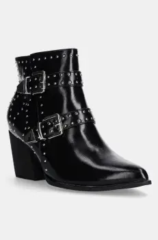 Answear Lab botine femei, culoarea negru, cu toc drept imagine