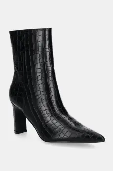 Answear Lab botine femei, culoarea negru, cu toc drept imagine