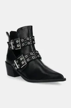 Answear Lab botine femei, culoarea negru, cu toc drept imagine