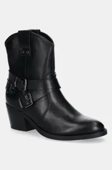 Answear Lab botine femei, culoarea negru, cu toc drept imagine