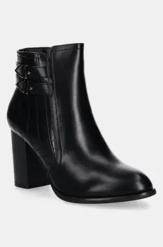 Answear Lab botine femei, culoarea negru, cu toc drept, izolare usoara imagine
