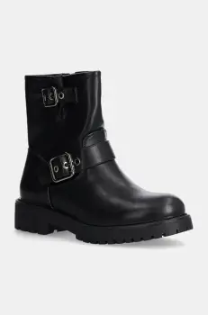 Answear Lab botine femei, culoarea negru, cu toc plat imagine