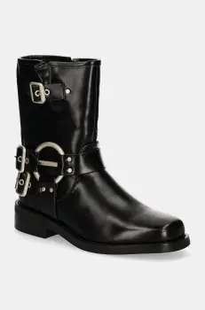 Answear Lab botine femei, culoarea negru, cu toc plat, izolare usoara imagine
