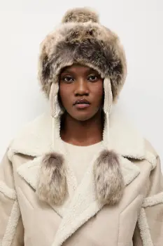 Answear.LAB caciula culoarea bej imagine