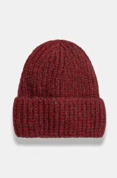 Answear Lab caciula culoarea bordo, din tricot gros imagine