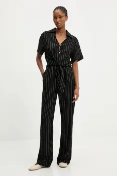 Answear.LAB camasa si pantaloni cu lenjerie culoarea negru imagine