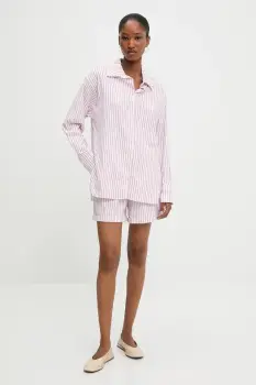 Answear Lab camasa si pantaloni scurti culoarea roz imagine