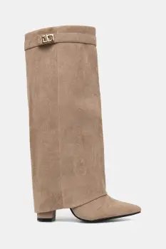 Answear.LAB cizme culoarea maro, cu toc drept imagine