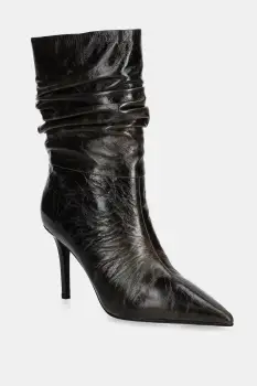 Answear.LAB cizme de piele culoarea maro, cu toc cui imagine