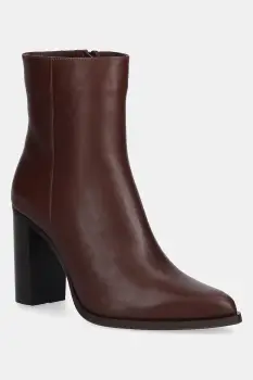 Answear.LAB cizme de piele culoarea maro, cu toc drept imagine