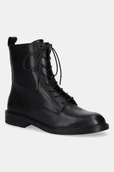 Answear.LAB cizme de piele culoarea negru, cu toc plat imagine