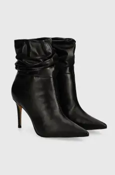 Answear Lab cizme de piele femei, culoarea negru, cu toc cui imagine