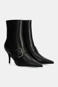 Answear Lab cizme de piele femei, culoarea negru, cu toc cui imagine