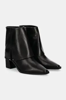 Answear Lab cizme de piele femei, culoarea negru, cu toc drept imagine