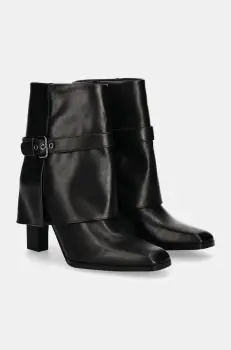 Answear Lab cizme de piele femei, culoarea negru, cu toc drept imagine